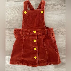 Children's Corduroy Overalls with Yellow Accents